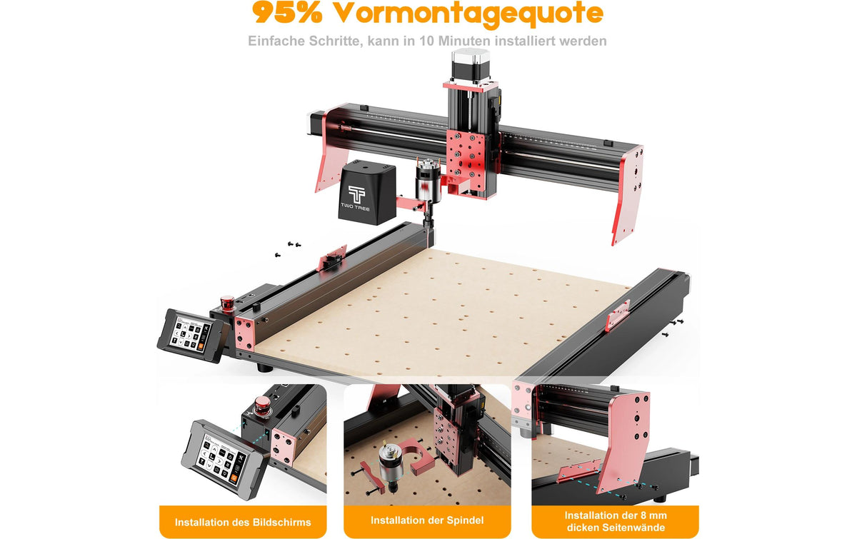 TwoTrees TTC450 Pro Fräsmaschine – 80 W – Spannzangen – Hubhöhe 80 mm, 8000 U/min – Solo