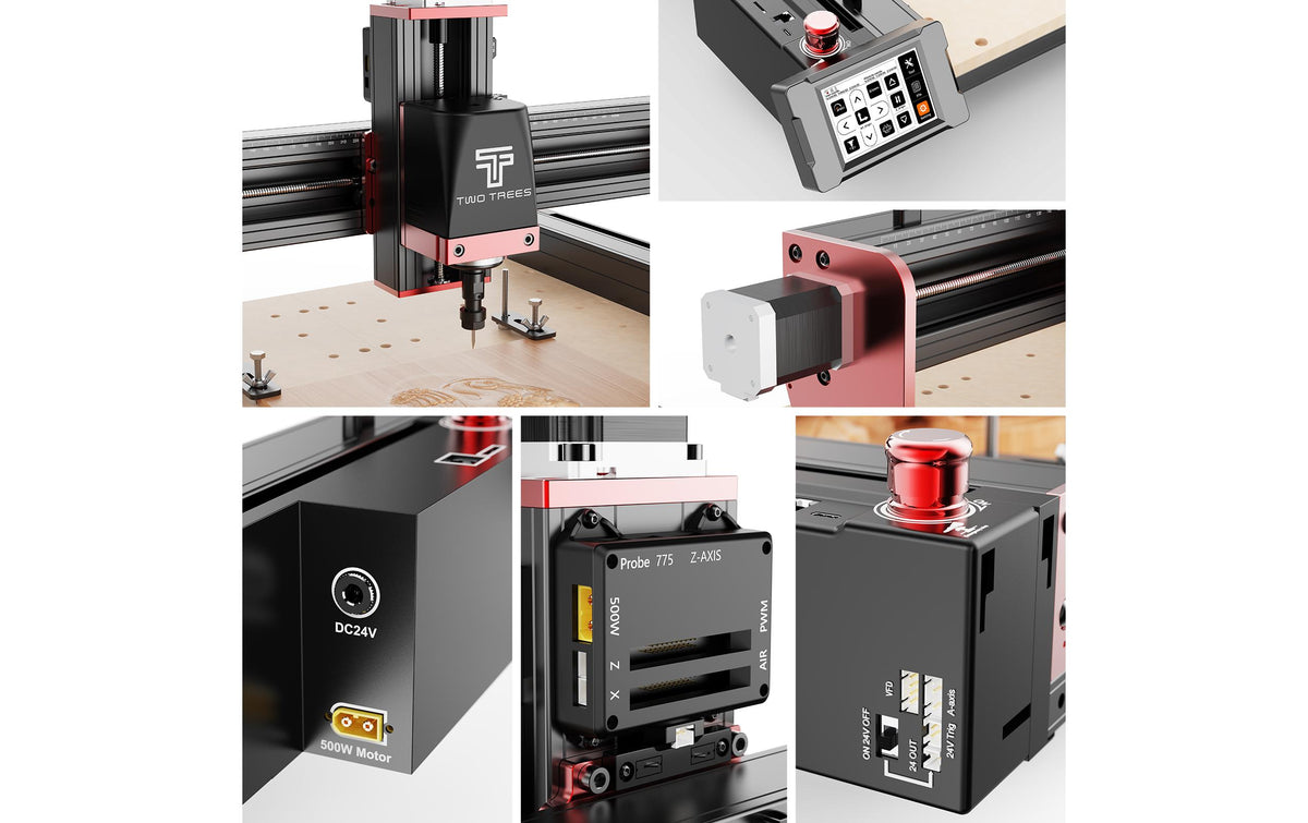 TwoTrees TTC450 Pro Fräsmaschine – 80 W – Spannzangen – Hubhöhe 80 mm, 8000 U/min – Solo