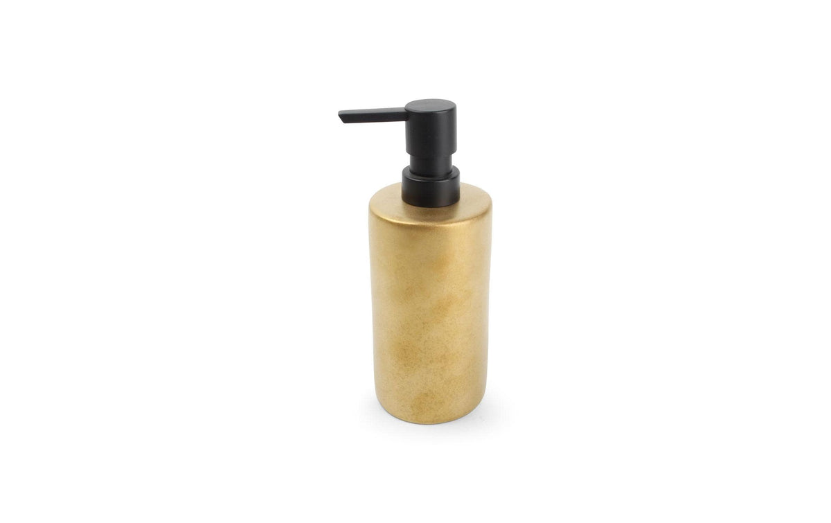 S|p collection SP Collection Seifenspender – Keramik, Kunststoff, Gold, 350 ml