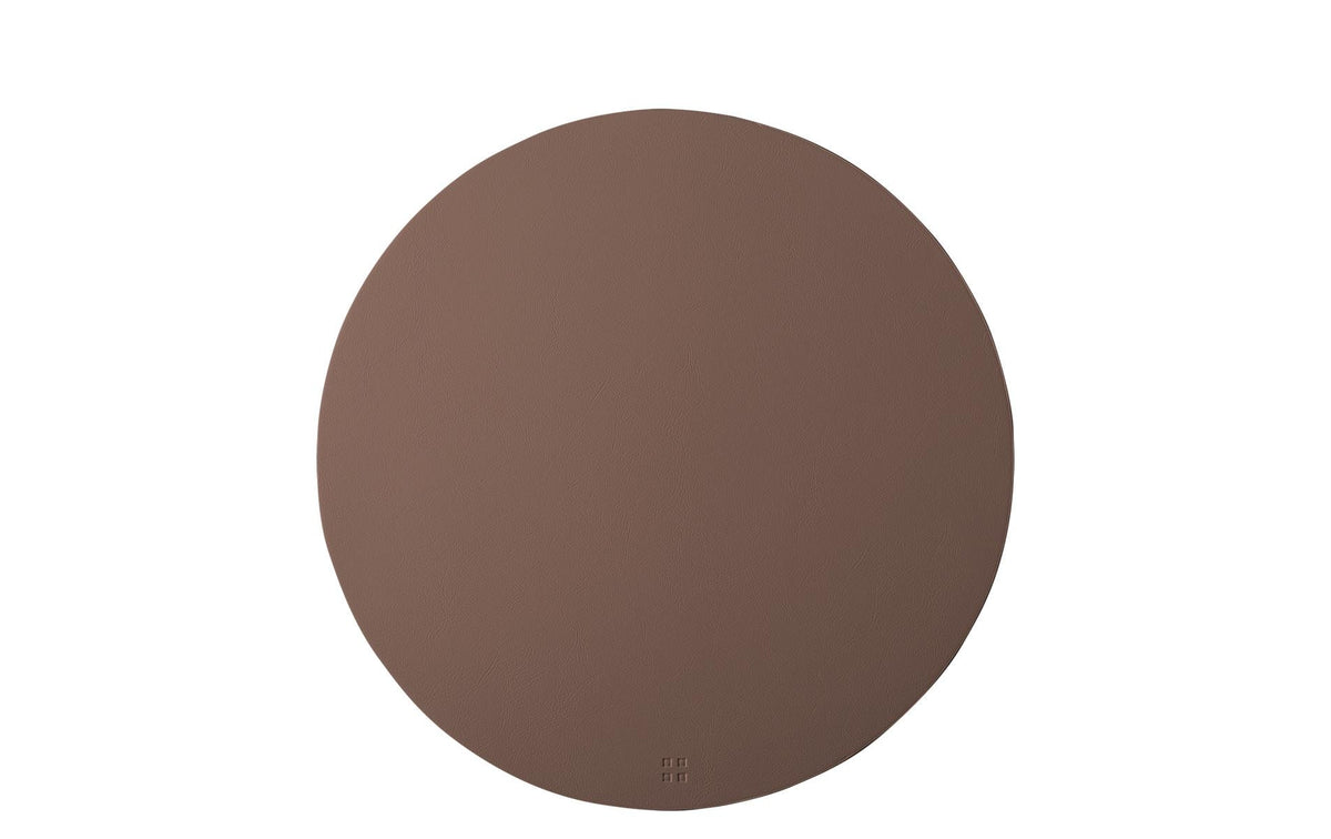 Lunasol Tischset Elements Ambiente – rund, Kunstleder (PU), altrosa, Ø38 cm