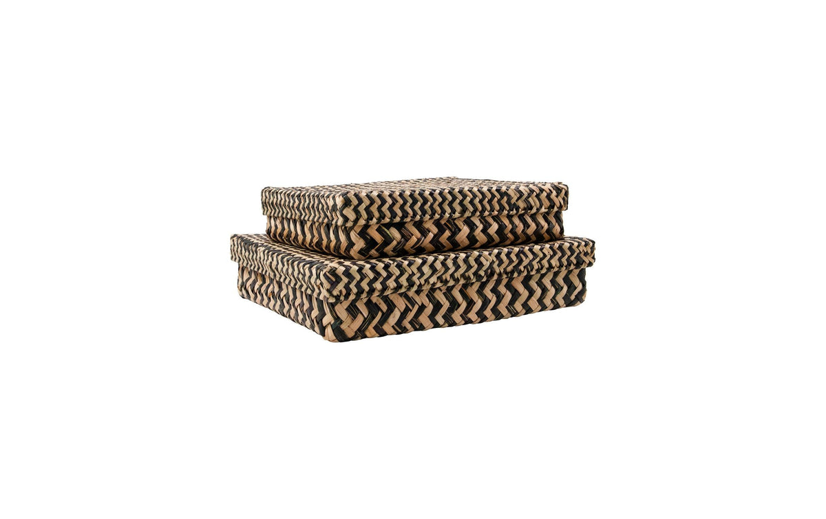 Society of Lifestyle House Doctor Dollie Aufbewahrungsbox – Seegras/Eisen – Braun