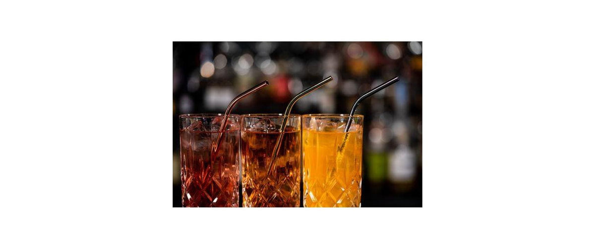 Barprofessional Trinkhalme – Edelstahl, Ø 0,6 cm, 21,5 cm, 4 Stk., inkl. Bürste