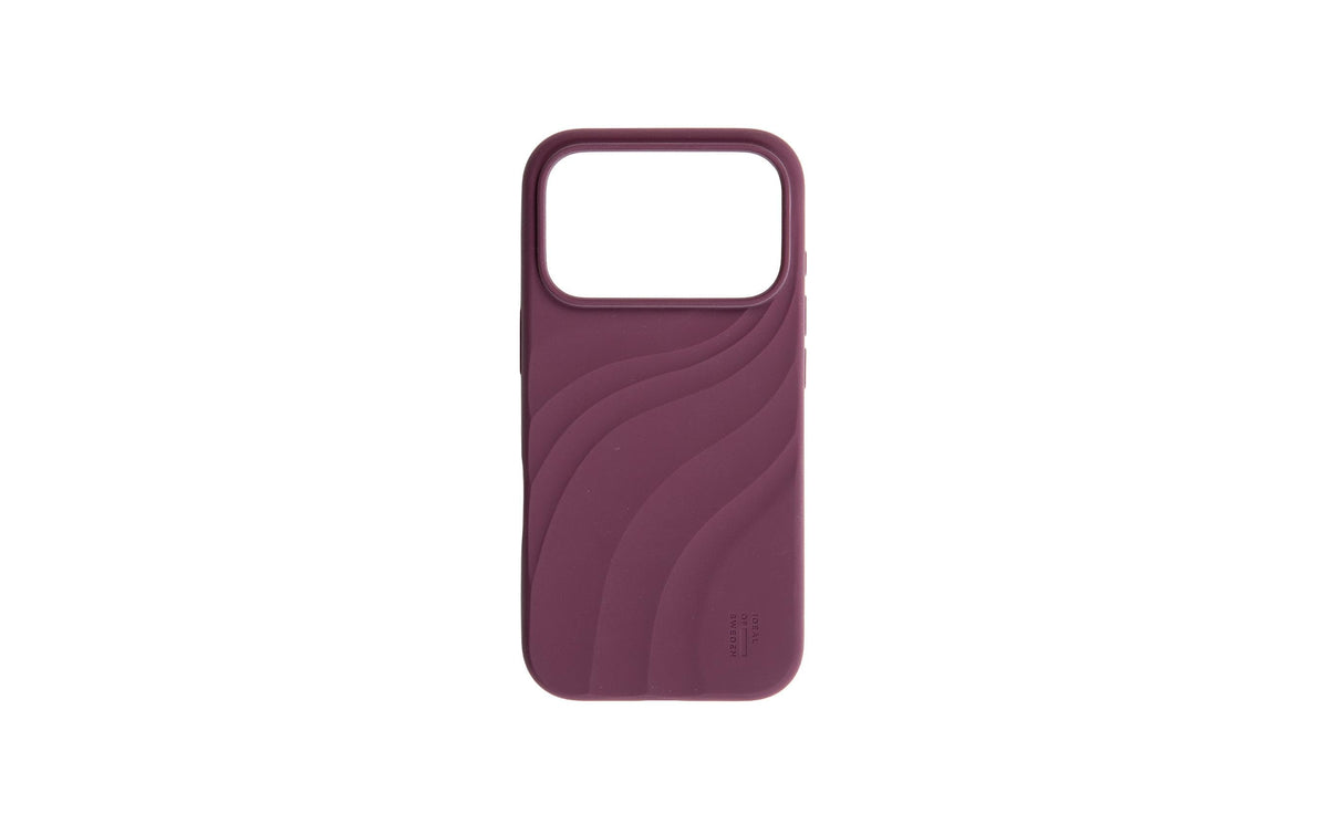 iDeal of Sweden Swirl Backcover – für Apple iPhone 13–17 (Auswahl), MagSafe, Mikrofaser+Silikon, Velvet Plum