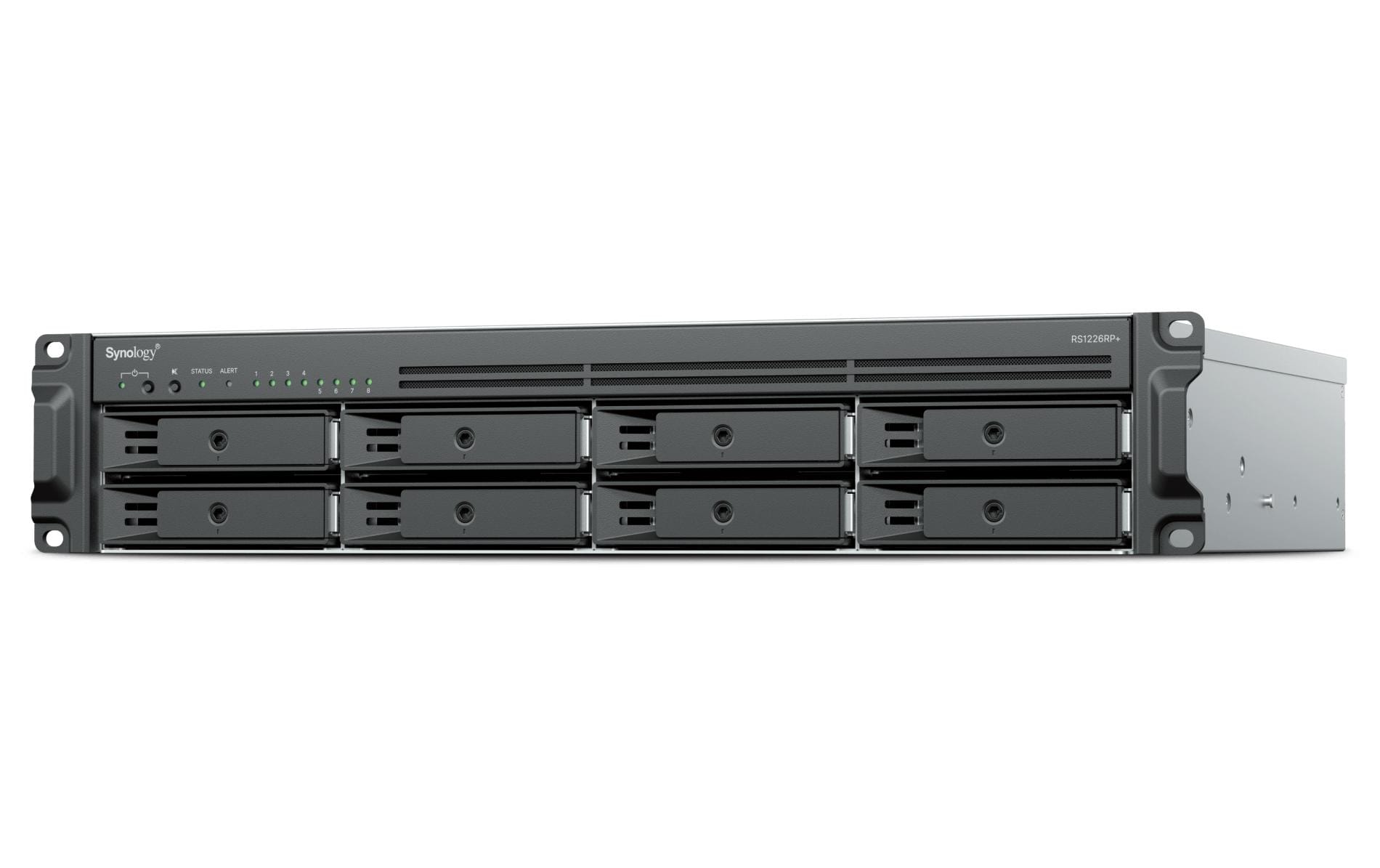 Synology RS1226RP+ – 8-Bay Rack NAS – AMD Ryzen V1500B, 4 GB RAM, 1GbE, redundantes Netzteil