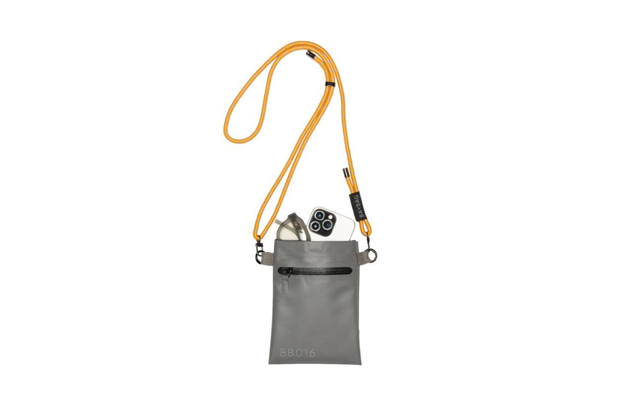 Baybags Umhängetasche, 0,5 l, 500D PVC-Plane, Grau, 25 × 15 × 20 cm