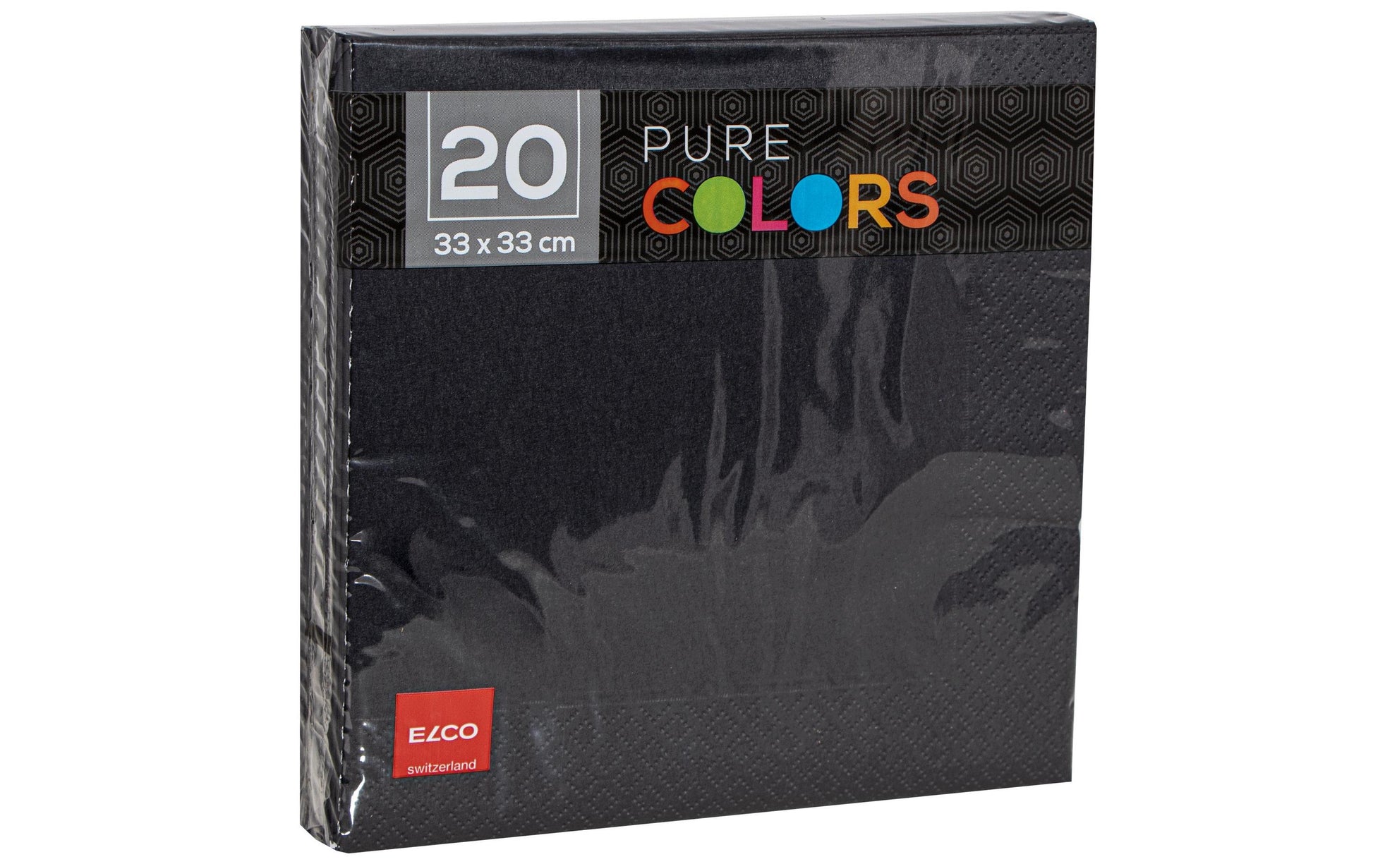 Elco Servietten schwarz – 24 × 24 cm, 3-lagig – 20 Stück
