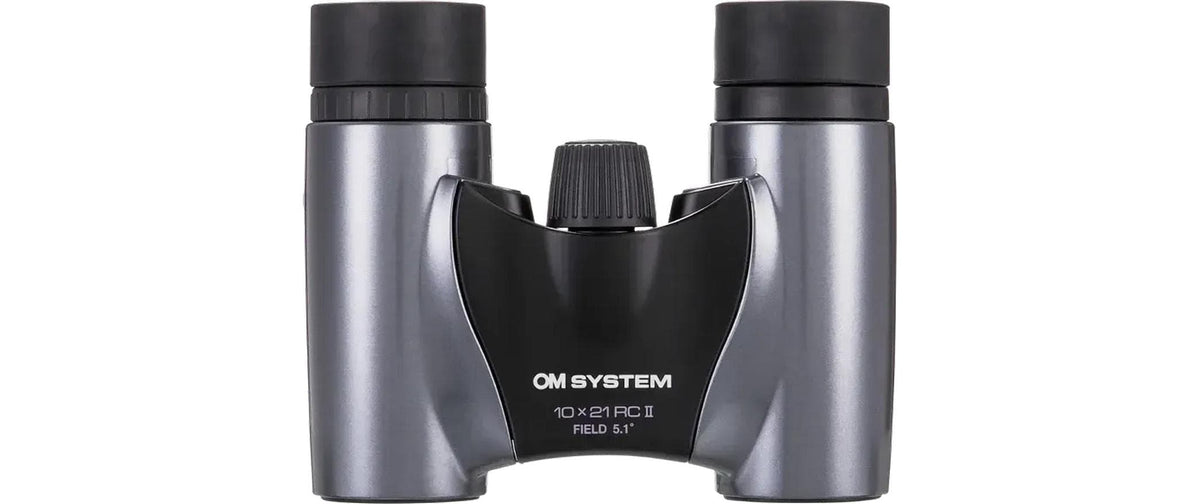 OM System Kompaktfernglas RC II – 10×21 mm, silber