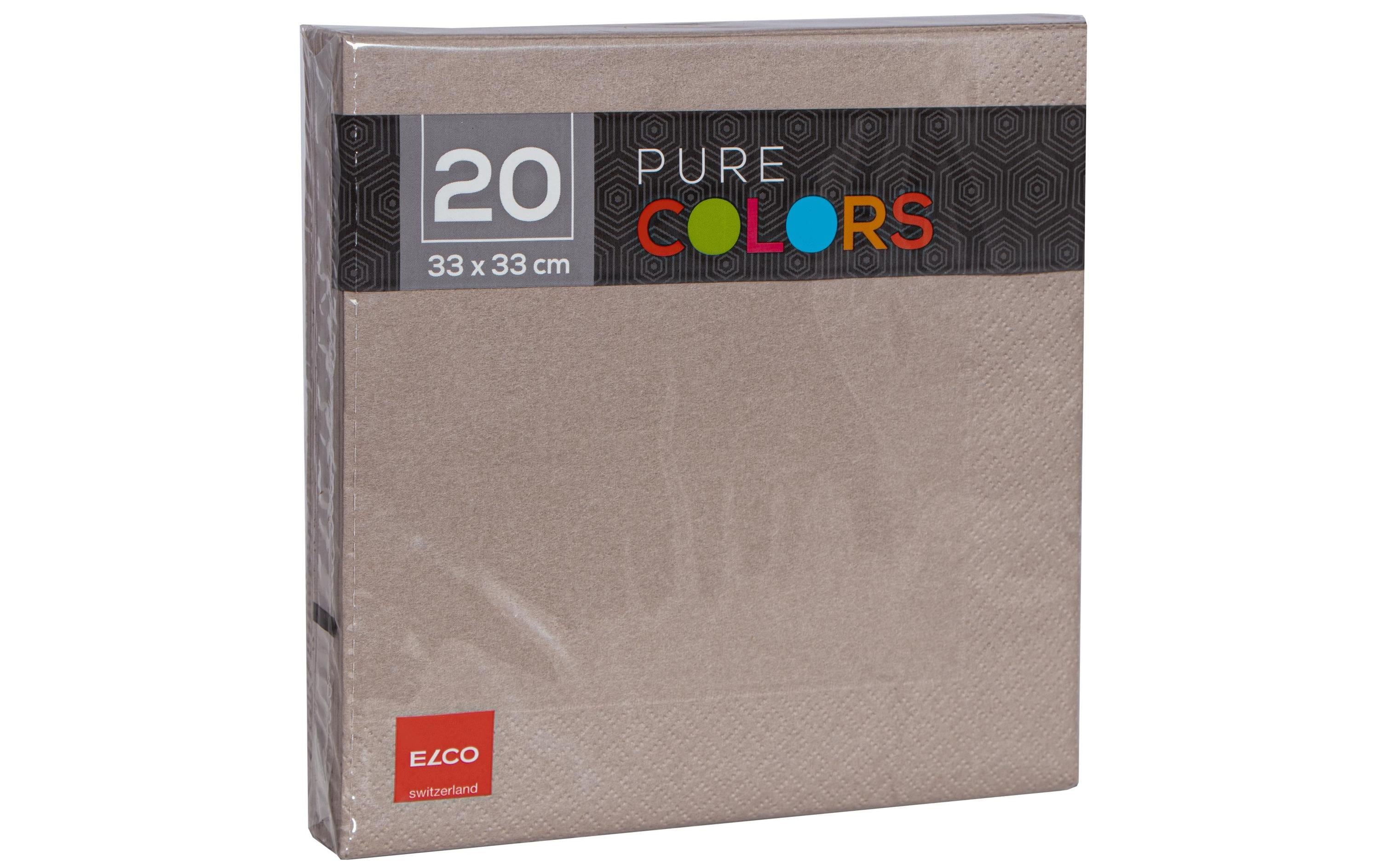 Elco Servietten – beige – 24 × 24 cm, 3-lagig – 20 Stück
