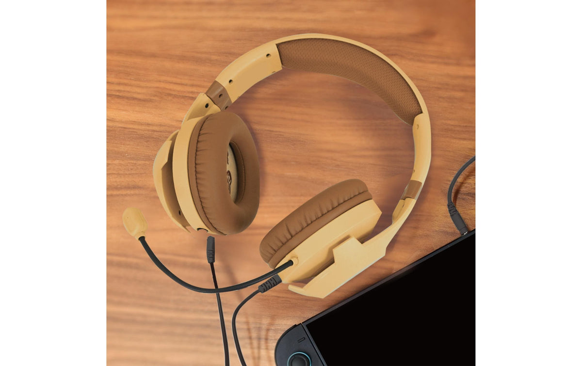 Hori Gaming-Headset – Over-Ear, Stereo, Kabelgebunden, 3,5 mm Klinke, für Nintendo Switch 2, Braun
