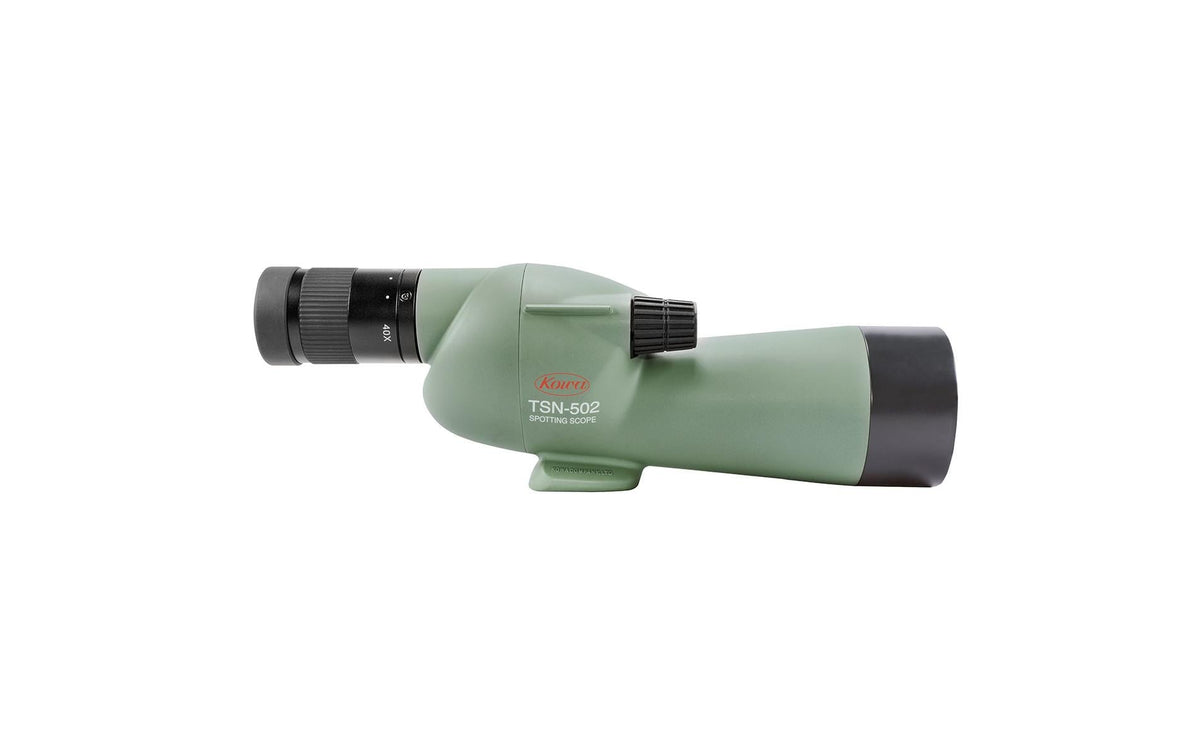 Kowa TSN-502 – Objektiv, Durchmesser 50 mm, Länge 239 mm, 400 g, wasserfest, grün