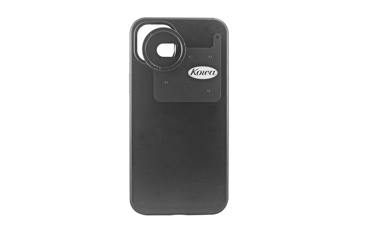 Kowa TSN-IP14 Plus RP – Spezial-Zubehör – Polycarbonat, Schraubverschluss – für iPhone 14 Plus – Schwarz