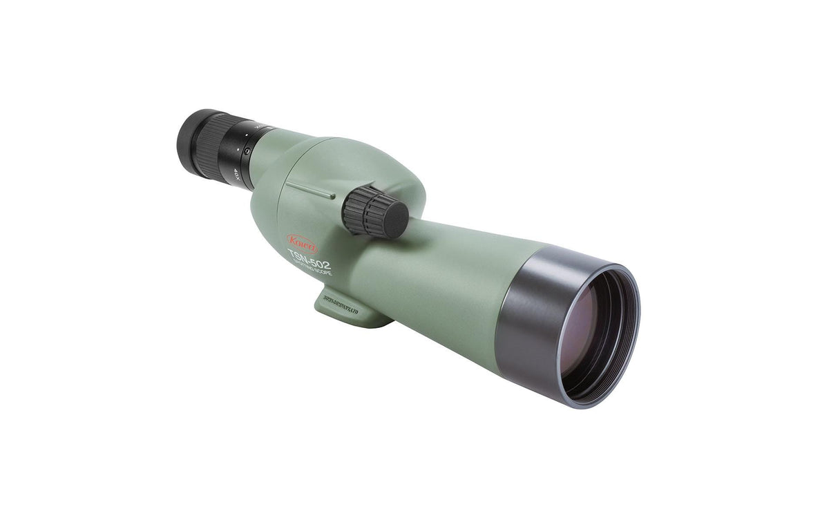 Kowa TSN-502 – Objektiv, Durchmesser 50 mm, Länge 239 mm, 400 g, wasserfest, grün