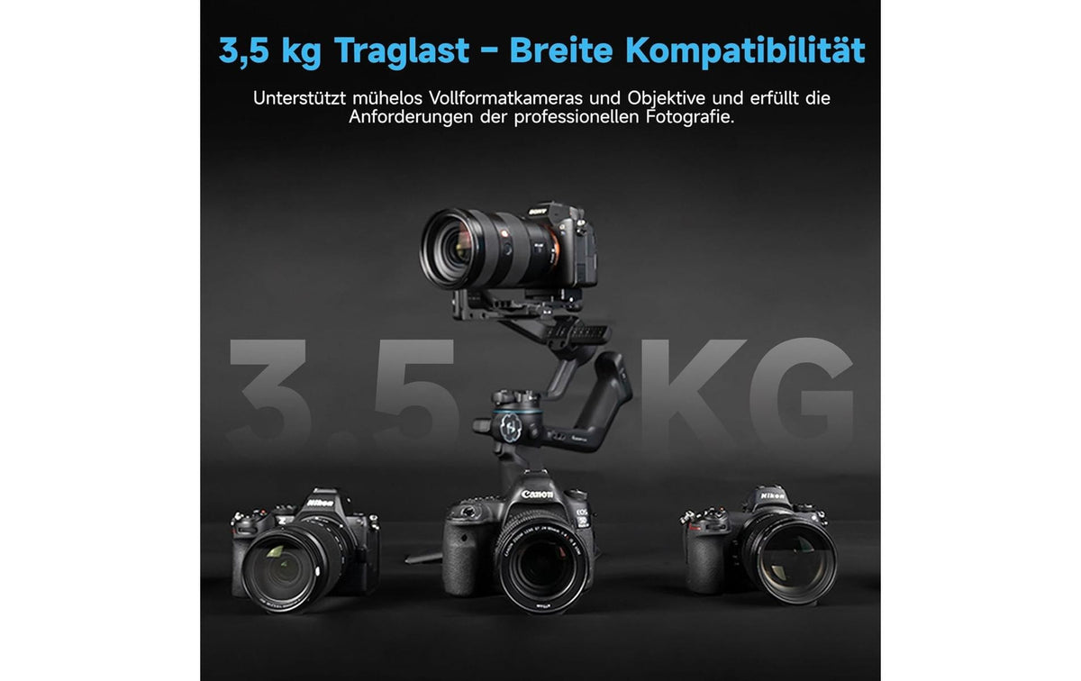 FeiYu-Tech Feiyutech Scorp-C2 3-Achs-Gimbal – 3,5 kg Traglast – für DSLM, DSLR – Akkubetrieb
