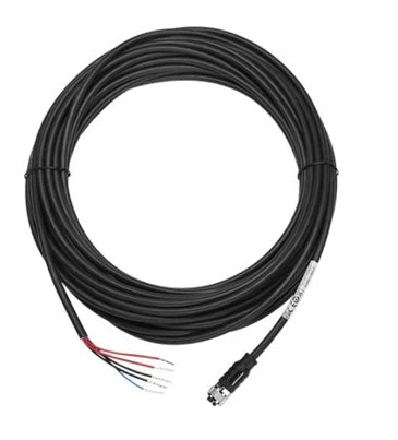 Zebra M12 offene Litzen Stromkabel – 15 m, schwarz
