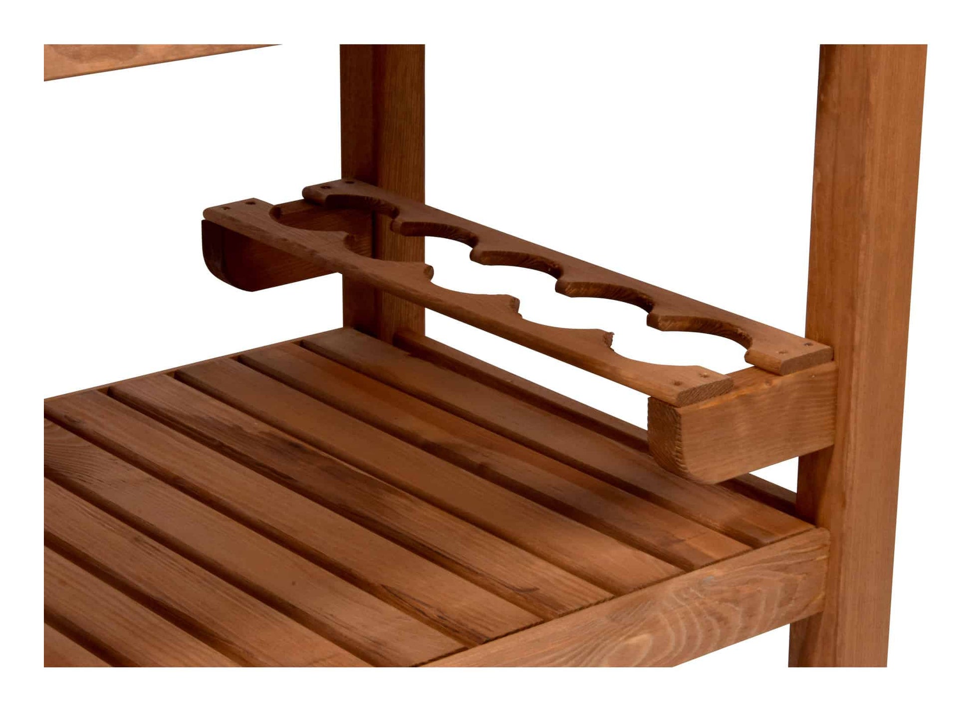Dobar Beistellwagen 1-teilig – Braun – Pinienwald – Tisch 94 × 58 × 90 cm – für draussen
