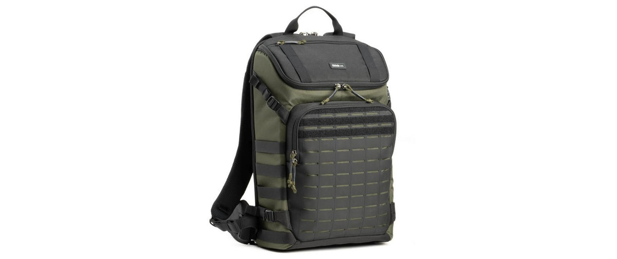 Think Tank DarkLight Kamerarucksack – 20 l, 2 Kameras, 5 Objektive – für DSLR & spiegellose – Dunkelgrün