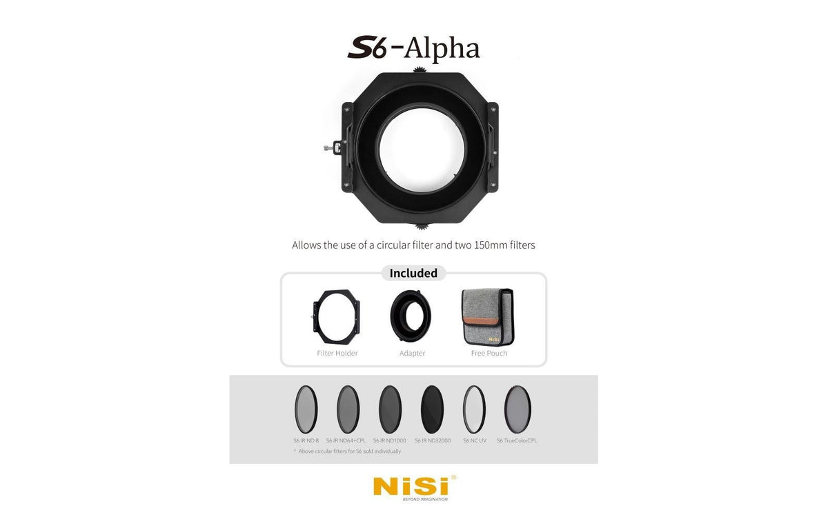 Nisi S6 Alpha Filterhalter – Ø150 mm – für Nikon Z 14–24 mm F2.8 S