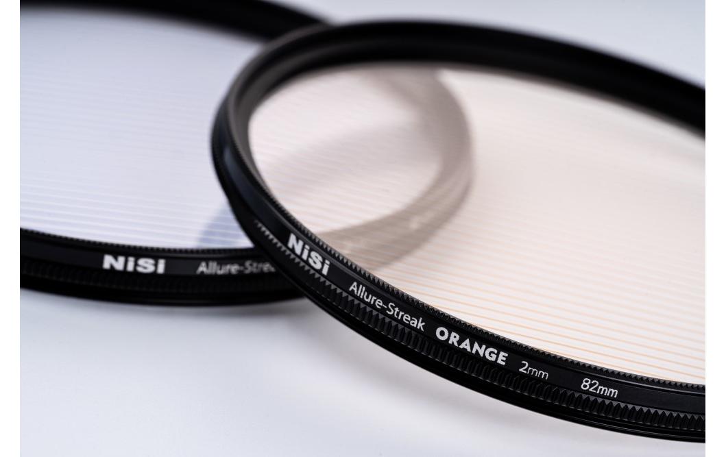 Nisi Allure-Streak Effektfilter – 77 mm, 2 mm – für Kameras mit 77 mm Filtergewinde – Orange