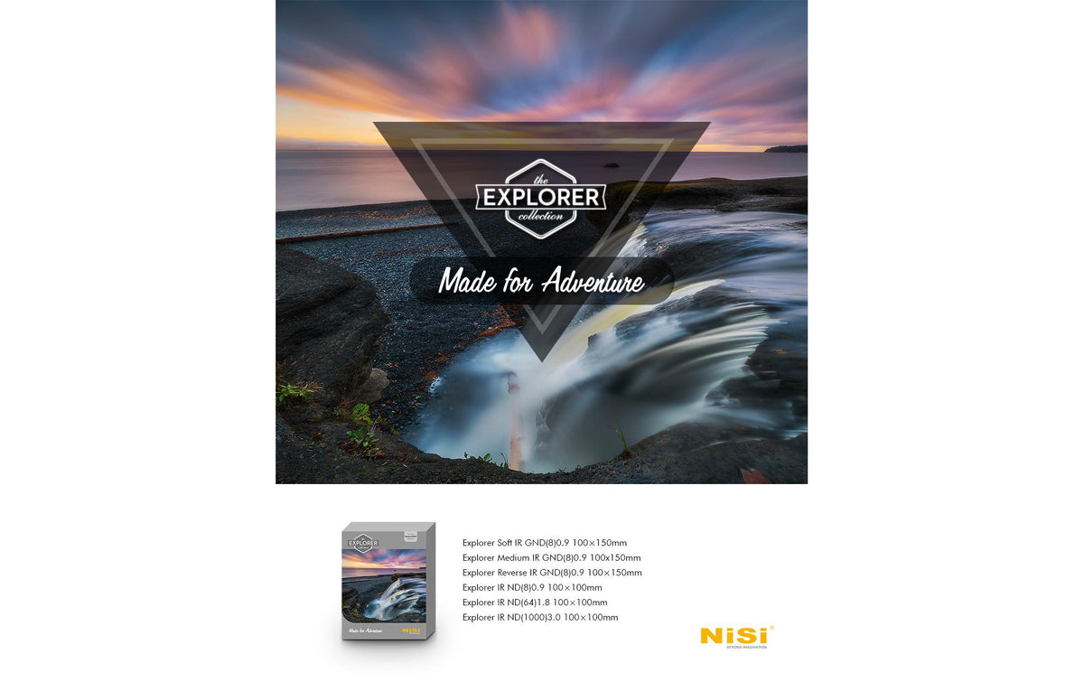 Nisi Explorer Reverse Nano GND8 Grauverlaufsfilter – 100 × 150 mm, 3-Stufen – für 100 mm Filterhaltersysteme