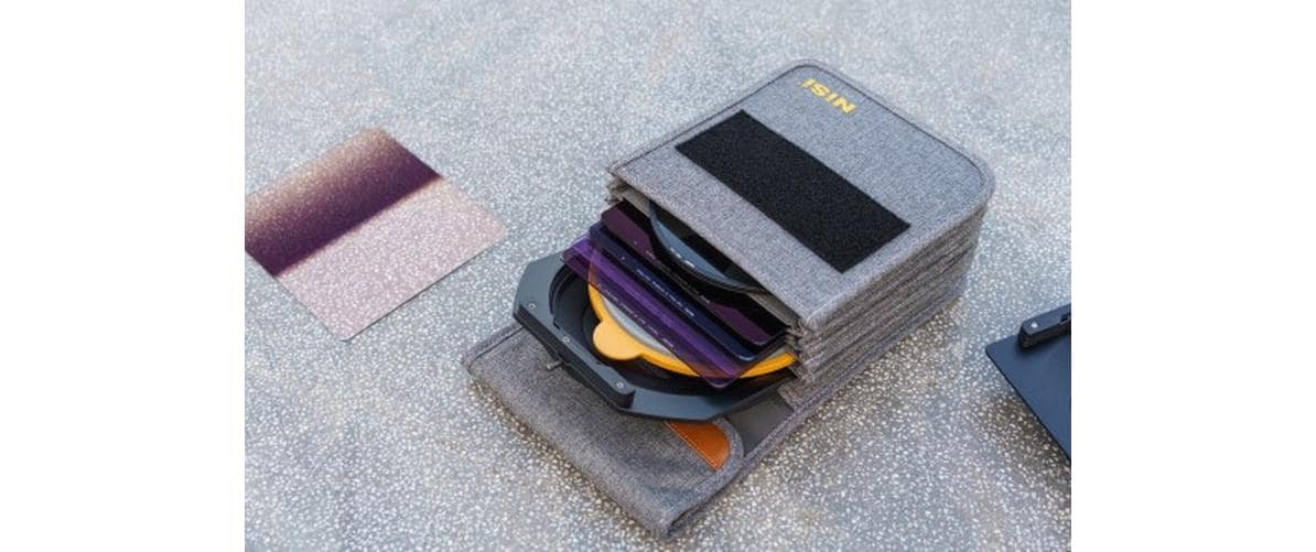 Nisi CADDY Pro Zubehörtasche – Canvas/Kunstfaser – für 150 mm System – Grau/Silber