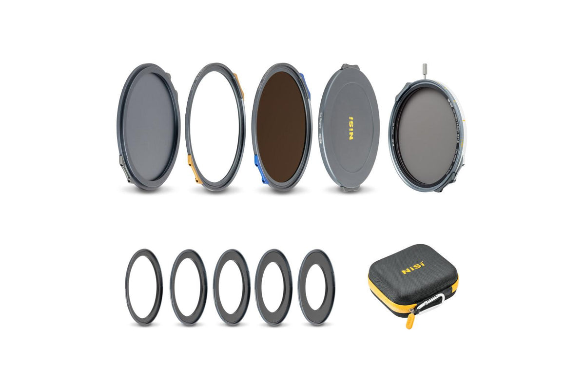 NiSi JetMag Pro Filter-Kit – 82 mm VND (ND4), Mist – für 67/72/77 mm Gewinde und mehr – 10er-Pack