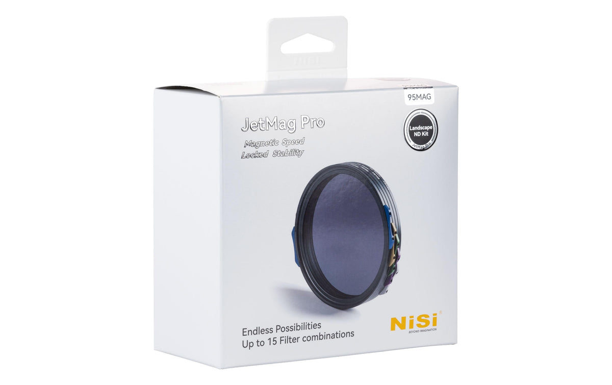 NiSi Filter-Kit – 95 mm ND1000/ND64/ND8, mit Tasche – für NiSi JetMag Pro 95MAG – Grau – 10er-Pack