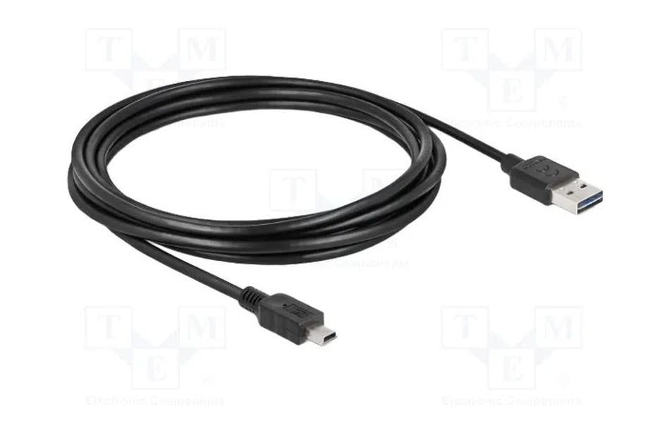 DeLOCK USB-A auf Mini-USB-B Kabel – USB 2.0 (480 Mbit/s) – 3 m – Schwarz