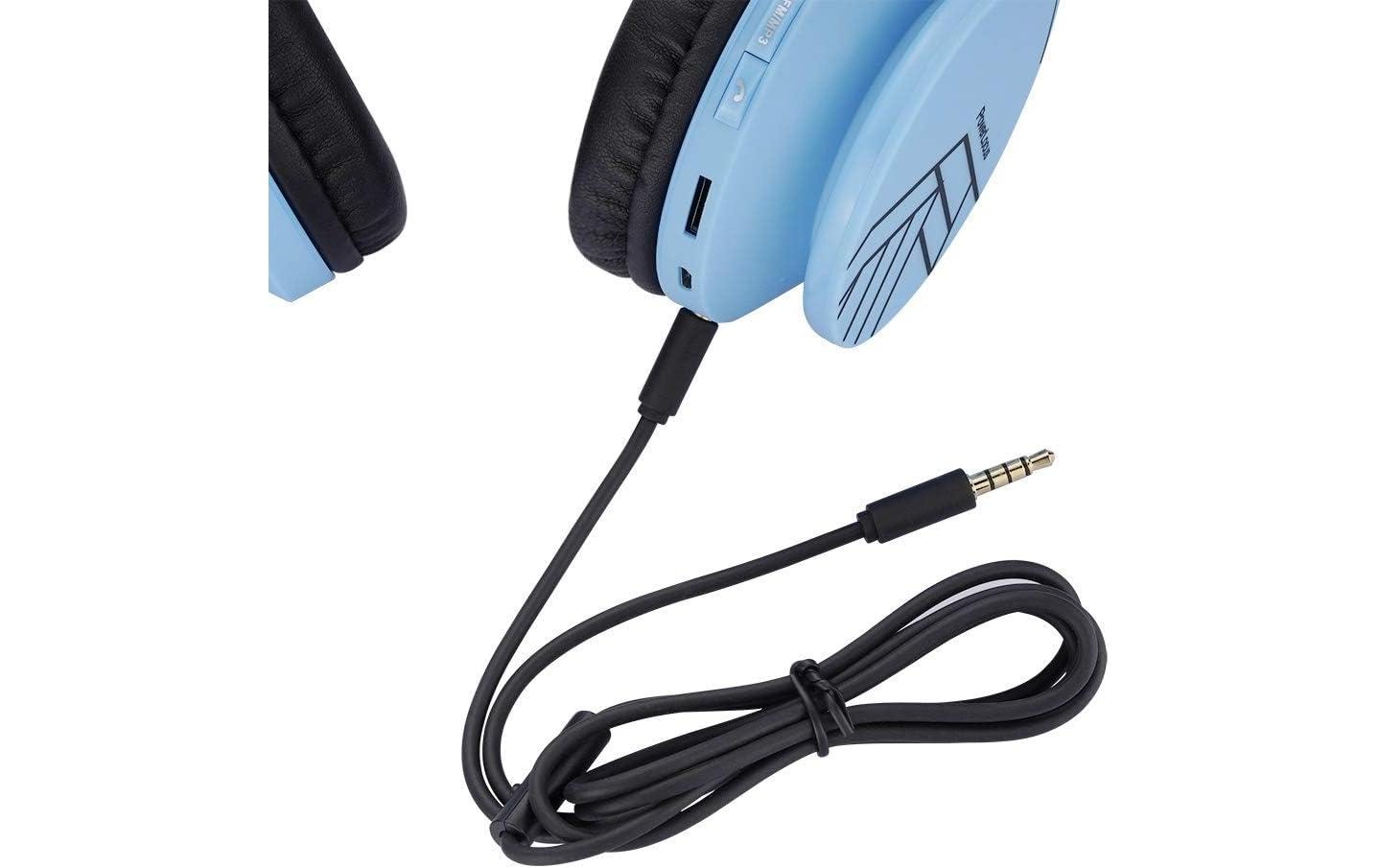 Powerlocus P1 Kinderkopfhörer – On-Ear, BT 5.3, 3,5 mm Klinke, Blau/Schwarz