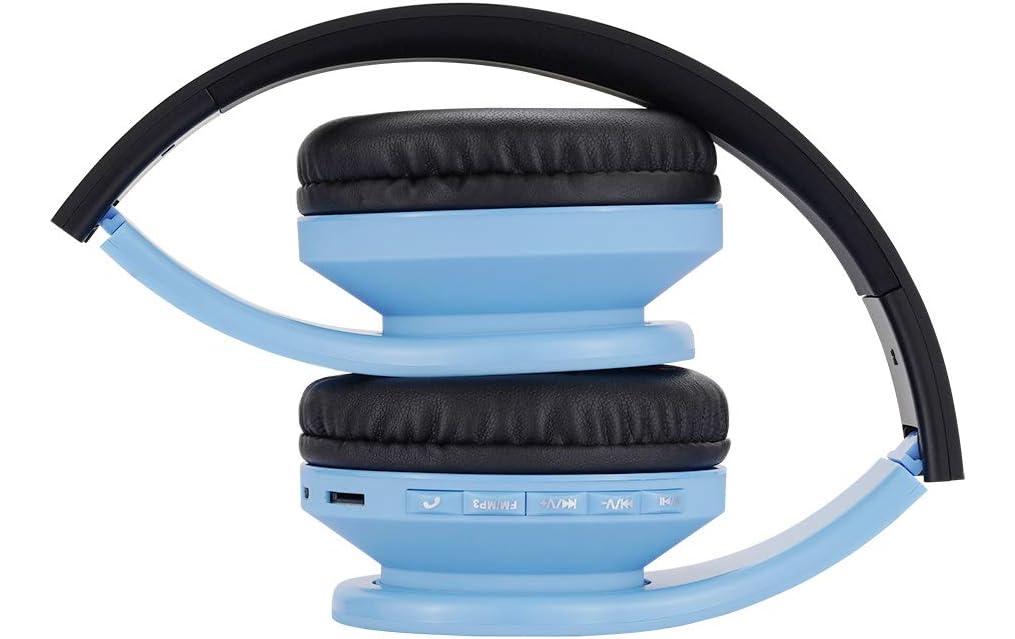 Powerlocus P1 Kinderkopfhörer – On-Ear, BT 5.3, 3,5 mm Klinke, Blau/Schwarz