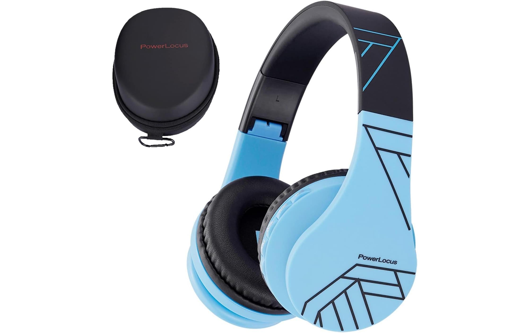 Powerlocus P1 Kinderkopfhörer – On-Ear, BT 5.3, 3,5 mm Klinke, Blau/Schwarz