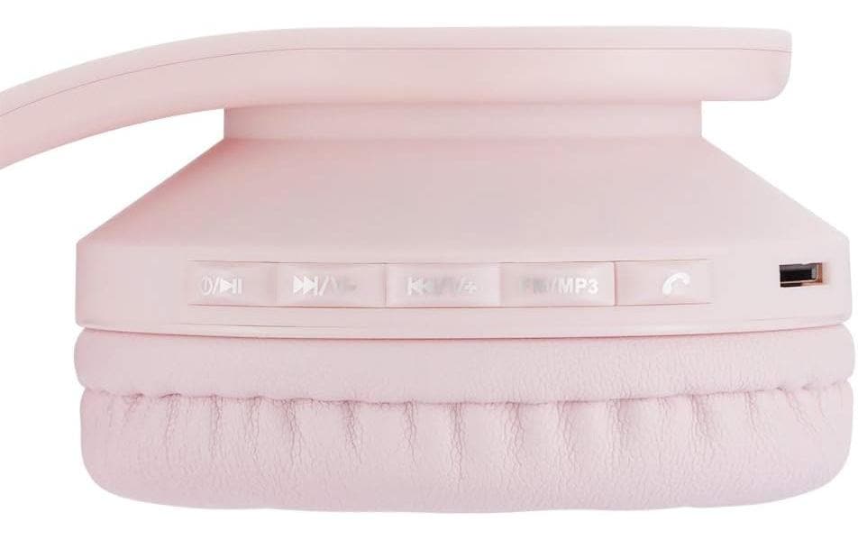 PowerLocus P1 Kinderkopfhörer – Over-Ear, BT 5.3, Rosa