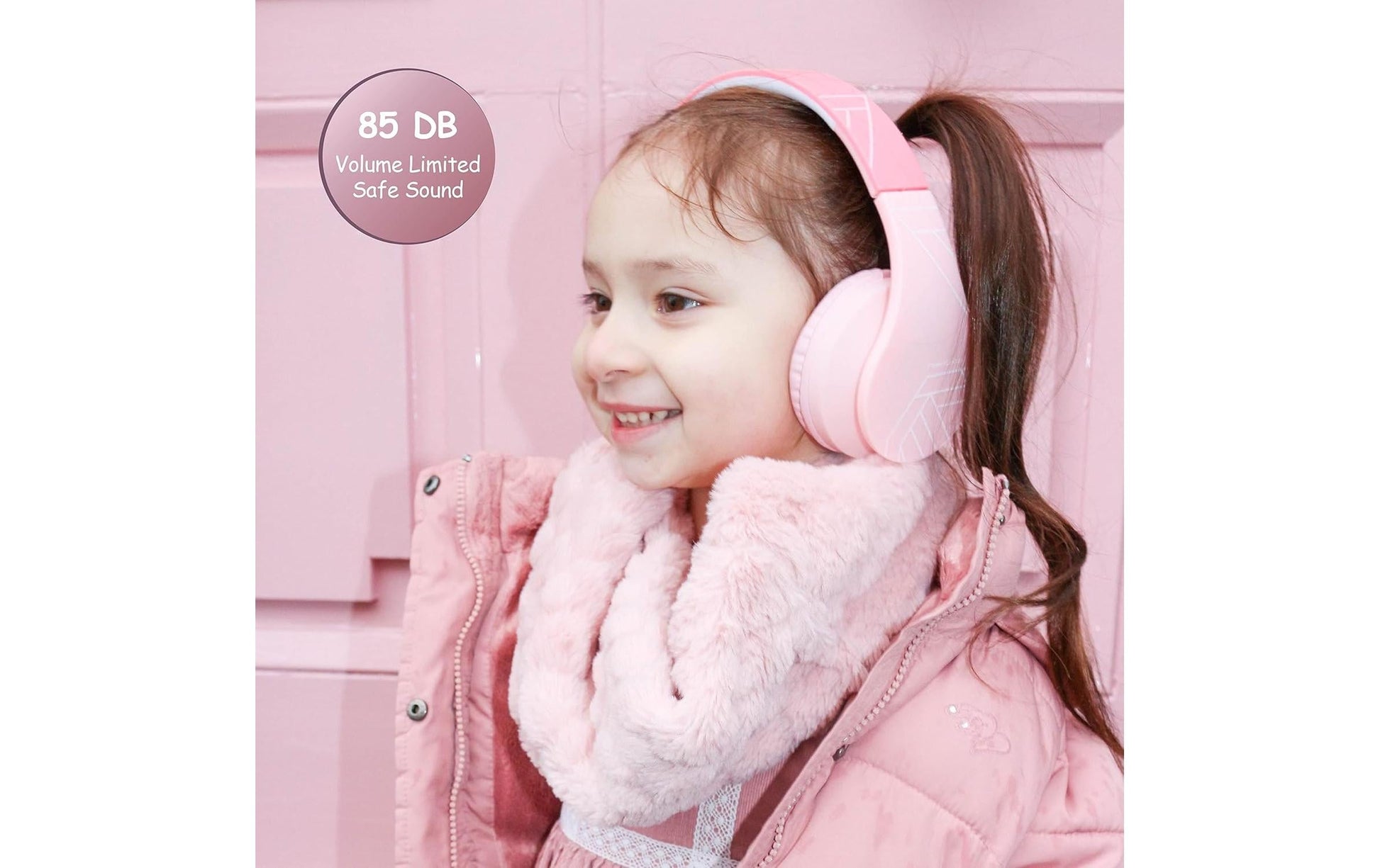 PowerLocus P1 Kinderkopfhörer – Over-Ear, BT 5.3, Rosa