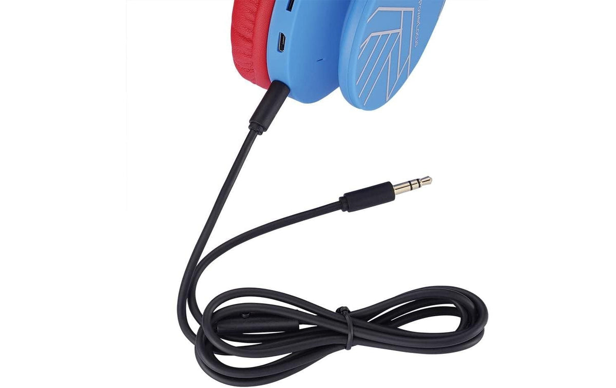 PowerLocus P1 Kids Kinderkopfhörer – Over-Ear, BT, USB-C, ANC, Blau/Rot