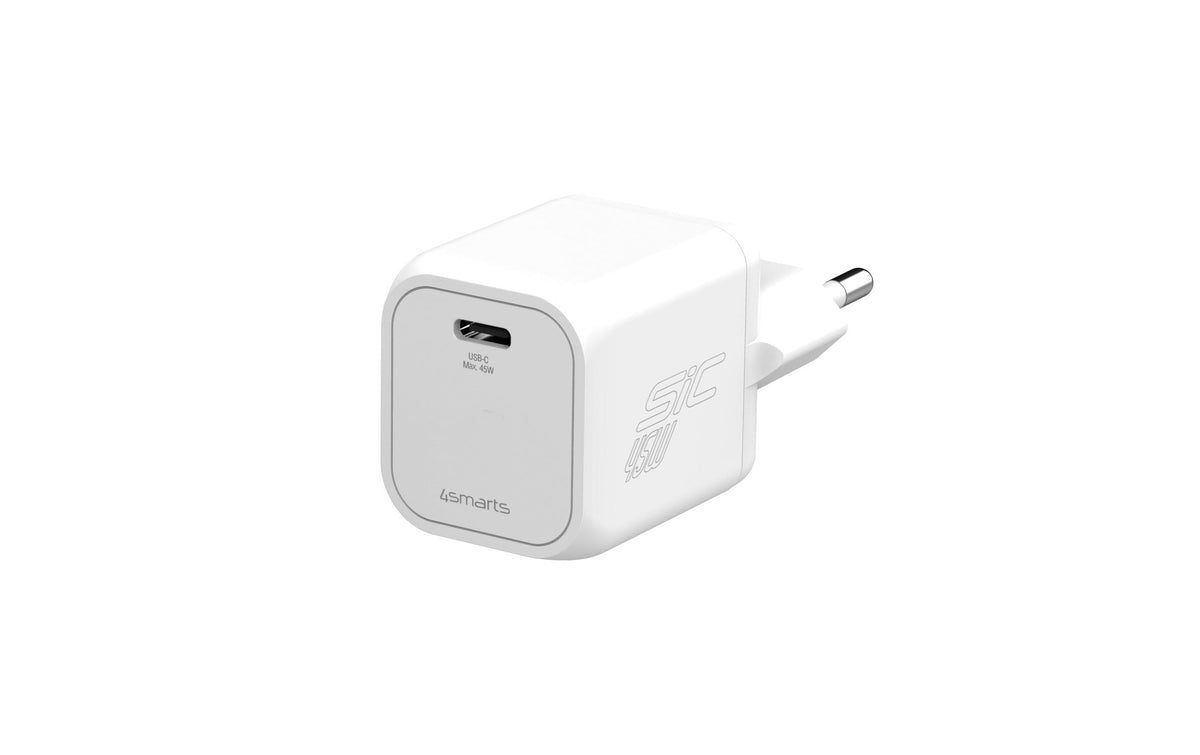 4smarts SiC USB-Ladegerät 45 W – USB-C×1 – Weiss