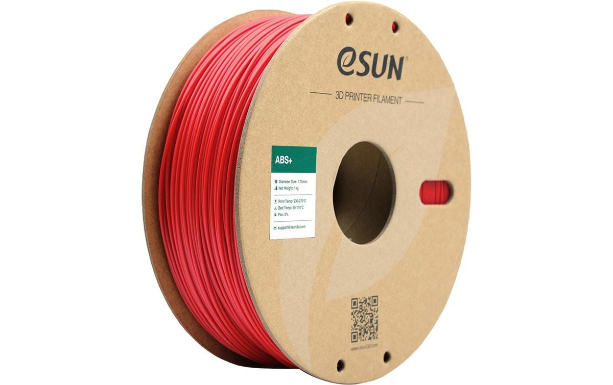 eSUN 3D-Drucker-Filament ABS 1,75 mm Rot, 1 kg – für Bambu Lab P1P/X1, Voron 2.4, Raise3D und andere