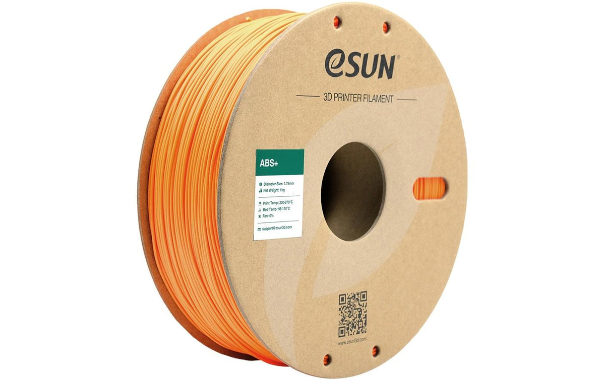 eSUN 3D-Drucker-Filament ABS+ 1,75 mm Orange, 1 kg – für Bambu Lab P1P/X1, Voron 2.4, Raise3D und andere