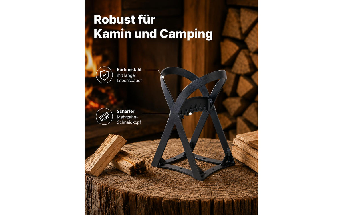 Yardkit Manueller X-Ring Holzspalter, Ø 180 mm, Spaltgut bis 350 mm