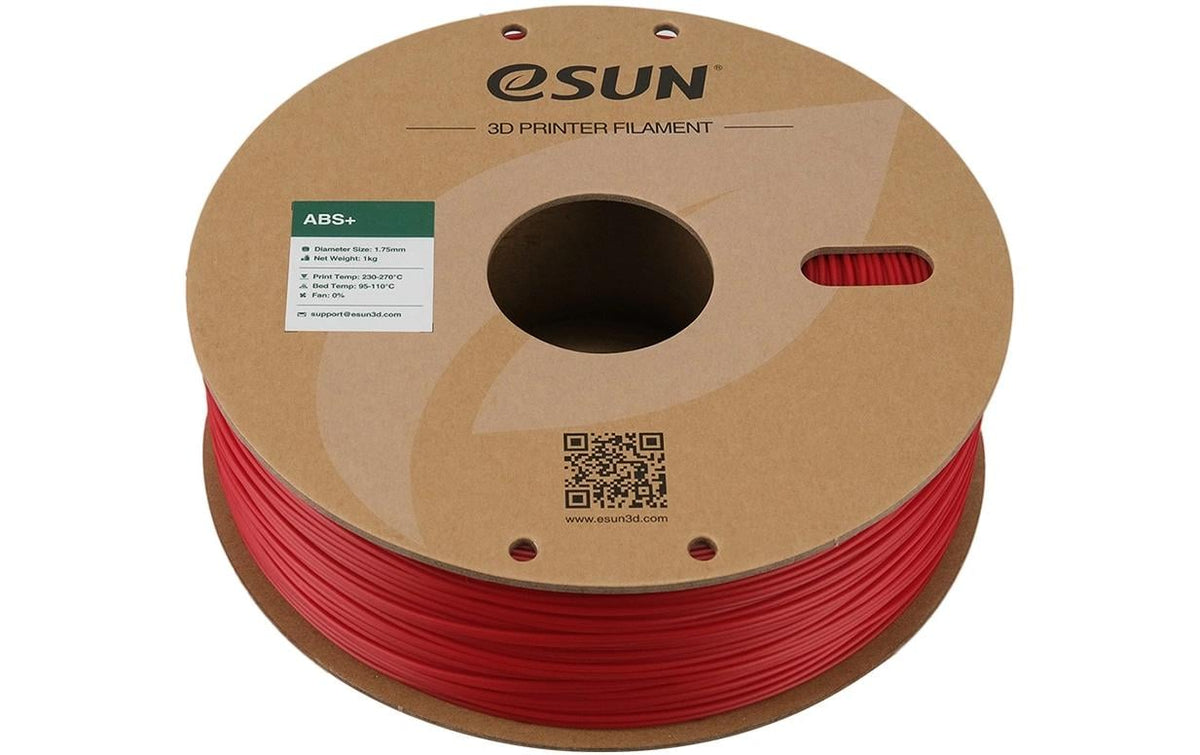 eSUN 3D-Drucker-Filament ABS 1,75 mm Rot, 1 kg – für Bambu Lab P1P/X1, Voron 2,4, Raise3D und andere