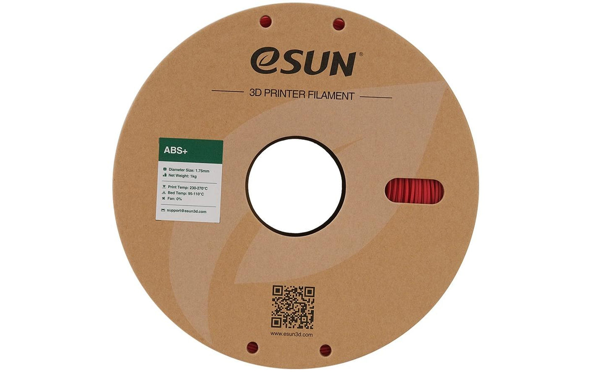 eSUN 3D-Drucker-Filament ABS 1,75 mm Rot, 1 kg – für Bambu Lab P1P/X1, Voron 2,4, Raise3D und andere