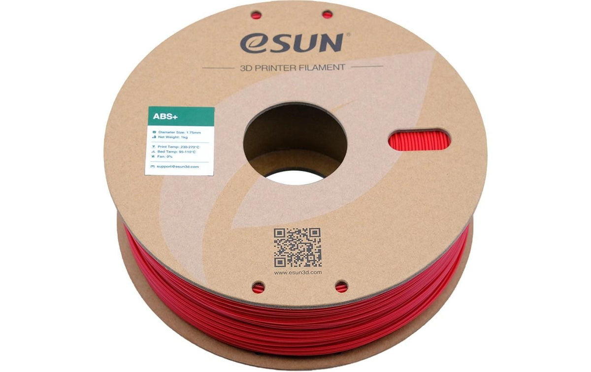 eSUN 3D-Drucker-Filament ABS 1,75 mm Rot, 1 kg – für Bambu Lab P1P/X1, Voron 2.4, Raise3D und andere