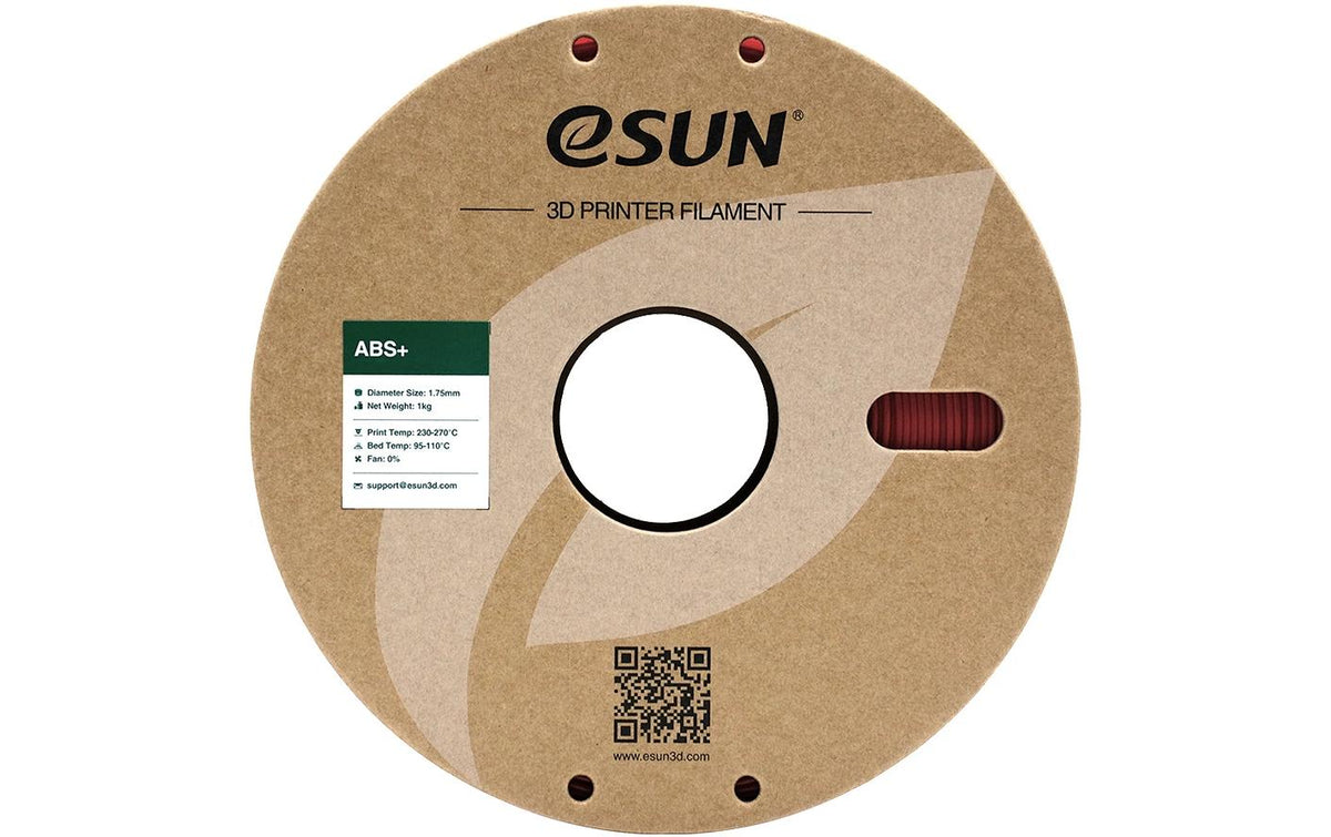 eSUN 3D-Drucker-Filament ABS 1,75 mm Rot, 1 kg – für Bambu Lab P1P/X1, Voron 2.4, Raise3D und andere