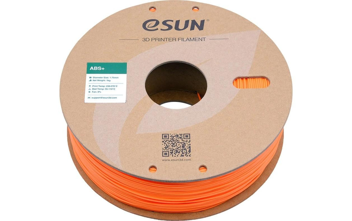 eSUN 3D-Drucker-Filament ABS+ 1,75 mm Orange, 1 kg – für Bambu Lab P1P/X1, Voron 2.4, Raise3D und andere