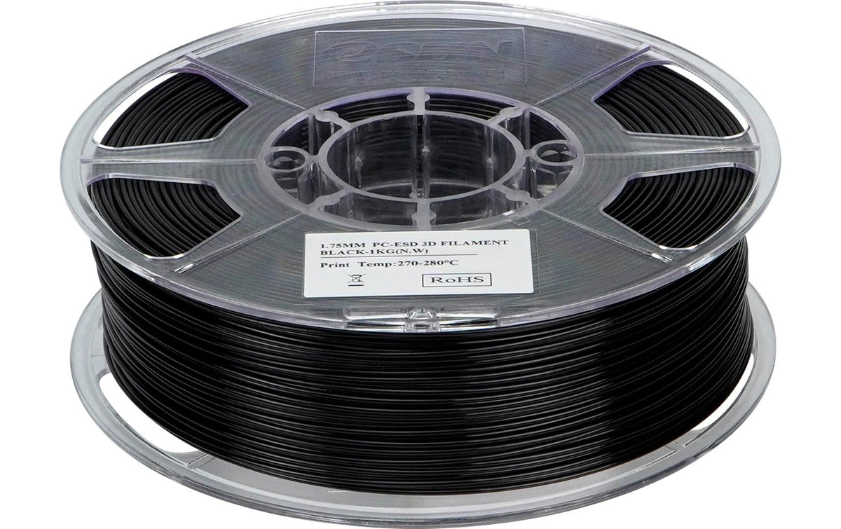 eSUN 3D-Drucker-Filament PC-ESD PC 1,75 mm Schwarz, 1 kg