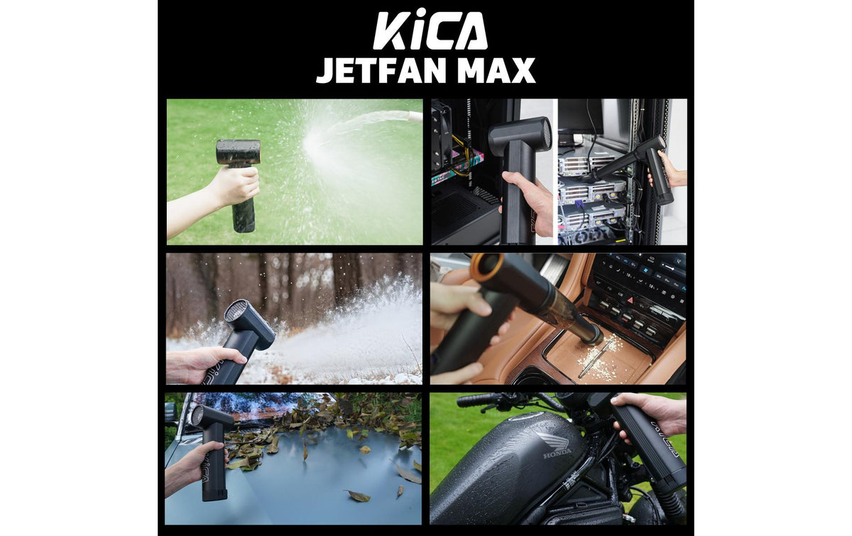 KiCA Handventilator Jet Fan Max – 5,5 h Laufzeit, 4000 mAh, schwarz