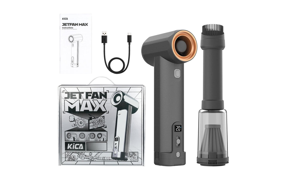 KiCA Handventilator Jet Fan Max – 5,5 h Laufzeit, 4000 mAh, schwarz