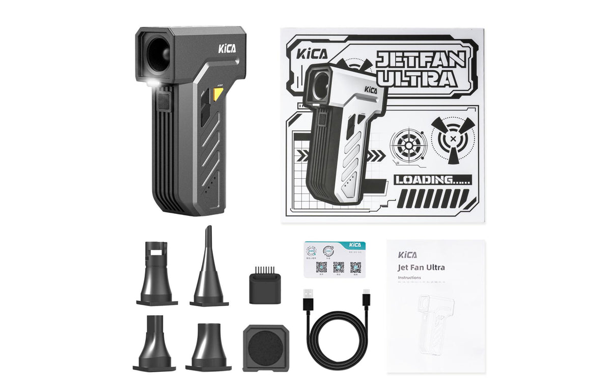 KICA Handventilator Jet Fan Ultra – 4000 mAh, 5 h, Schwarz