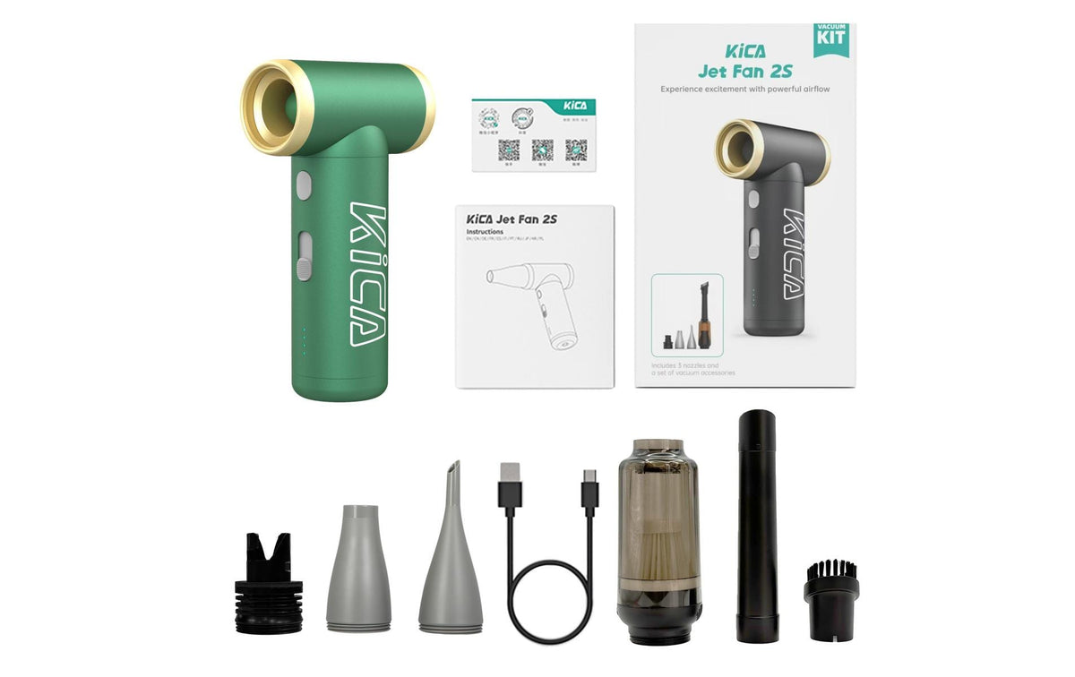 KICA Akkustaubsauger Jet Fan 2S Vacuum Kit – 210 min, grün