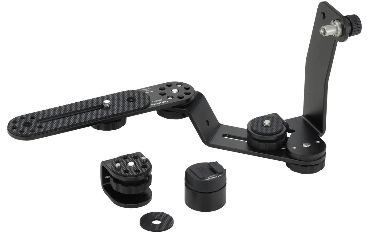 Om system Olympus FL-BK04 Halterung – für Olympus E-30, E-5, E-520 und andere – Schwarz