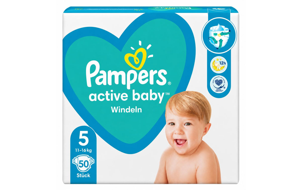 Pampers Windeln Gr. 5 – für 11–16 kg – 50 Stk