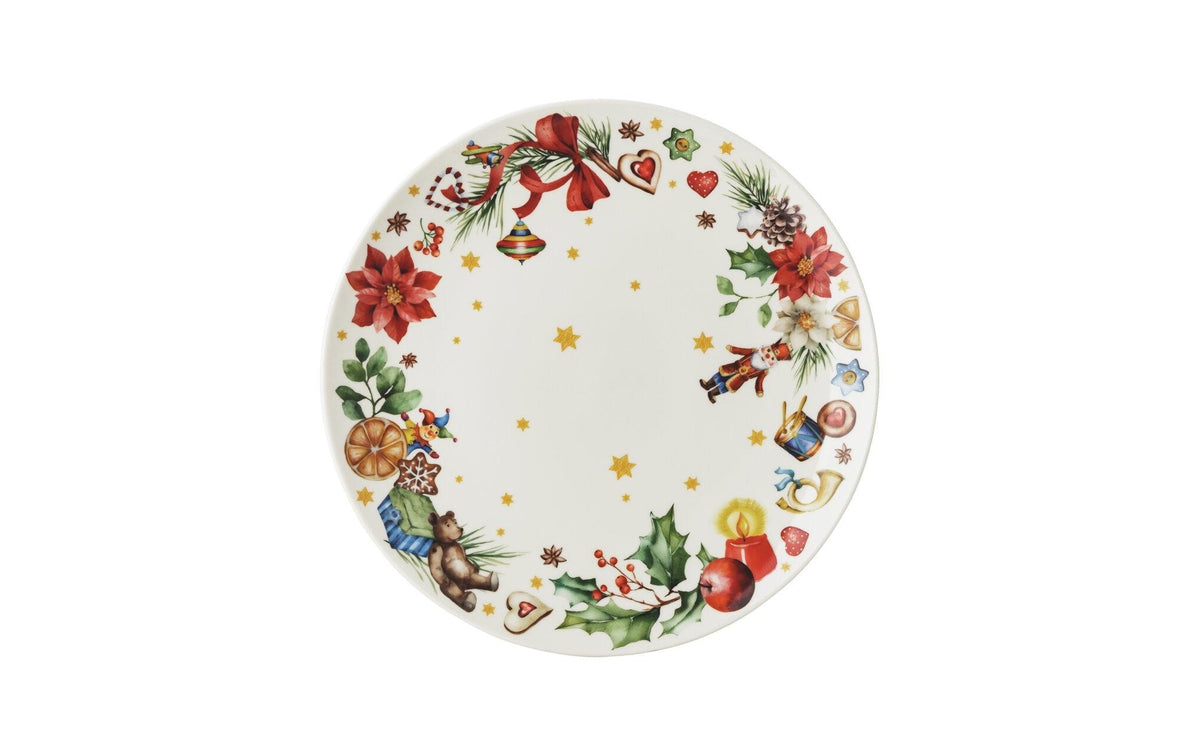 Hutschenreuther Weihnachtsteller – Ø 27,9 × 2,6 cm – Porzellan, Mehrfarbig